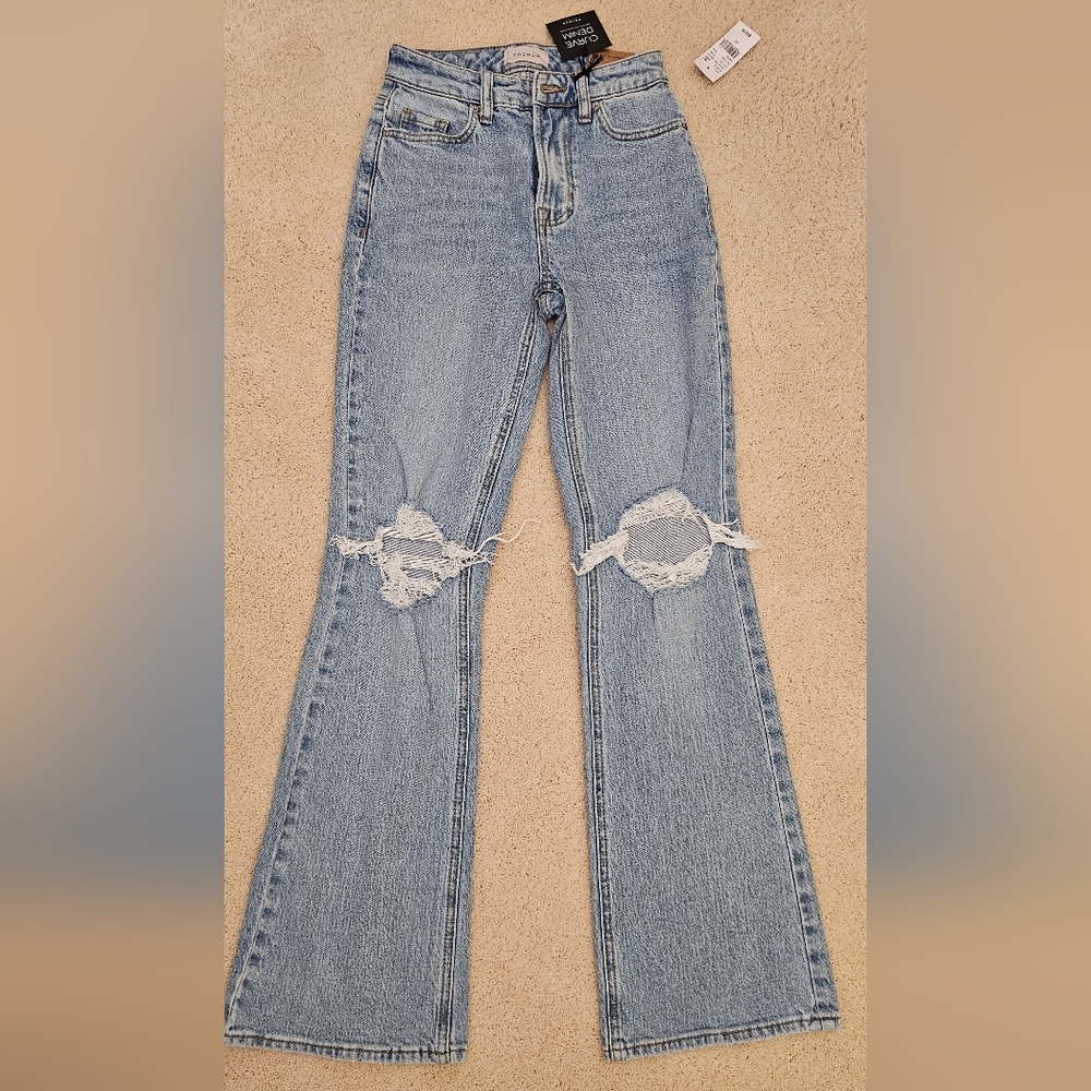 NWT PACSUN High-Rise Curve Denim Jeans - Size 22 (00)